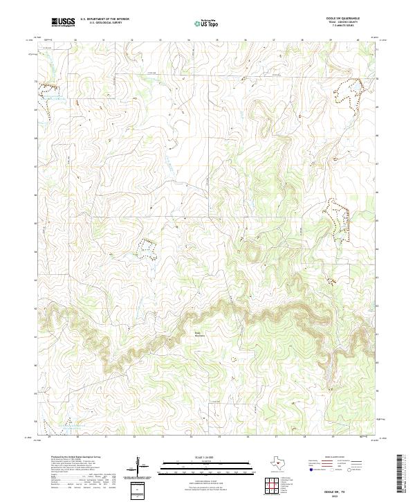 US Topo 7.5-minute map for Doole SW TX