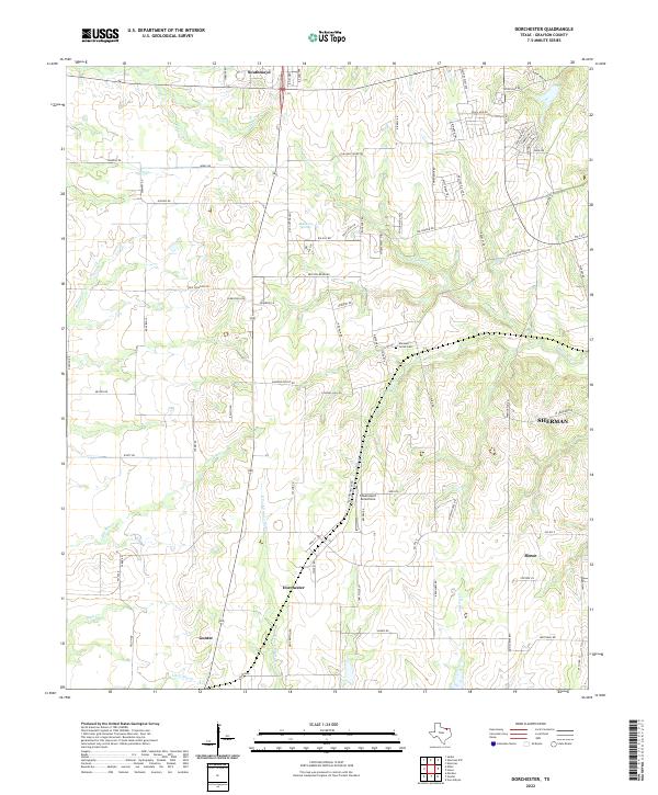 US Topo 7.5-minute map for Dorchester TX