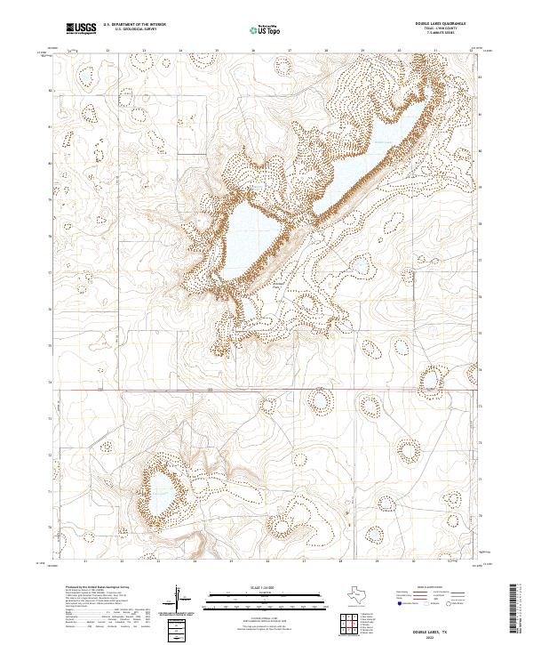 US Topo 7.5-minute map for Double Lakes TX