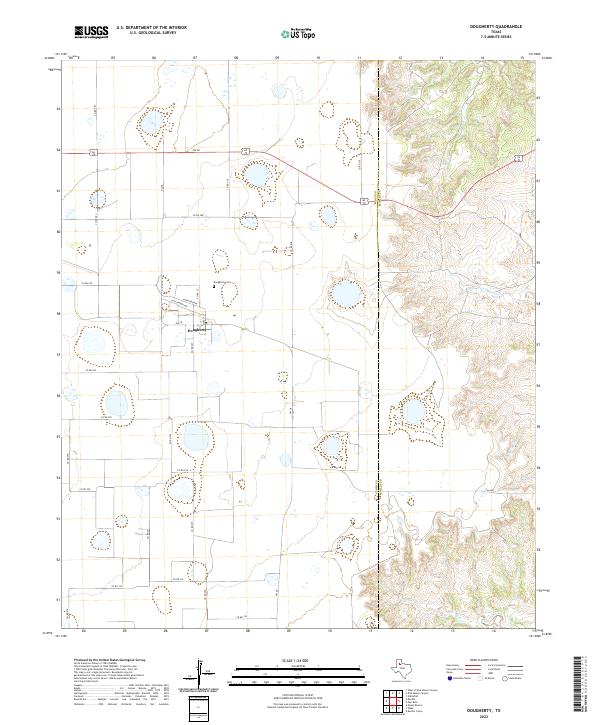 US Topo 7.5-minute map for Dougherty TX