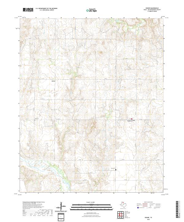 US Topo 7.5-minute map for Dozier TX