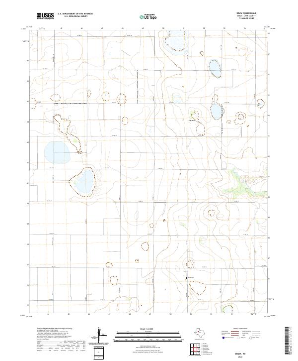 US Topo 7.5-minute map for Draw TX