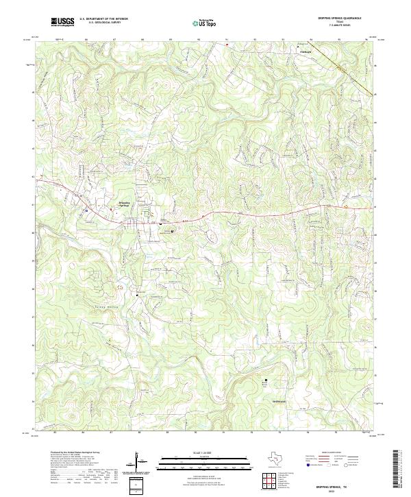 US Topo 7.5-minute map for Dripping Springs TX