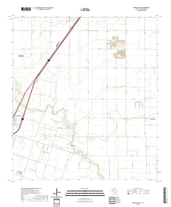 US Topo 7.5-minute map for Driscoll East TX