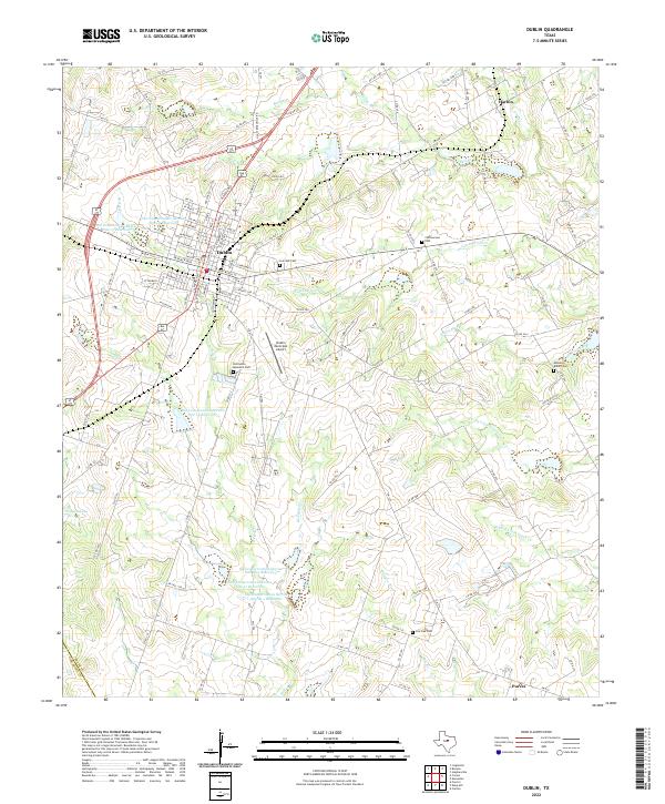 US Topo 7.5-minute map for Dublin TX