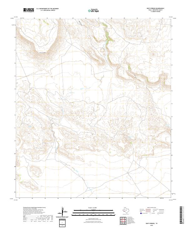US Topo 7.5-minute map for Duff Springs TX