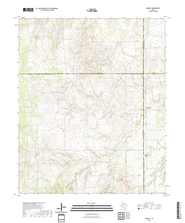 US Topo 7.5-minute map for Dumont TX