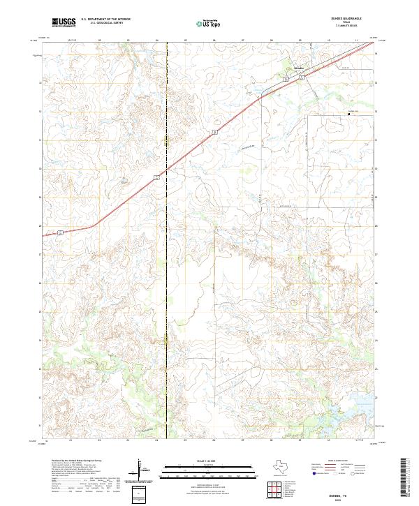 US Topo 7.5-minute map for Dundee TX