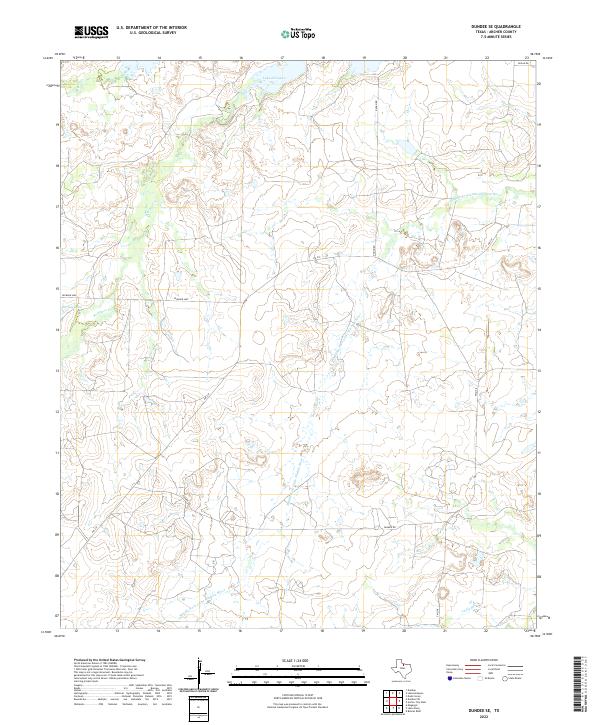 US Topo 7.5-minute map for Dundee SE TX