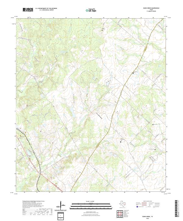 US Topo 7.5-minute map for Dunn Creek TX