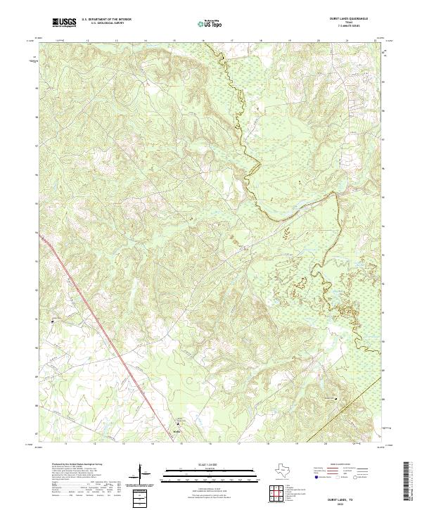 US Topo 7.5-minute map for Durst Lakes TX