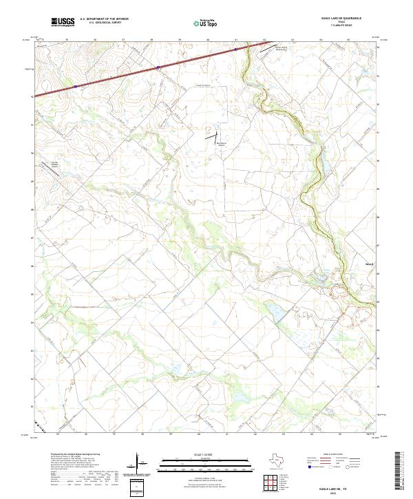 US Topo 7.5-minute map for Eagle Lake NE TX
