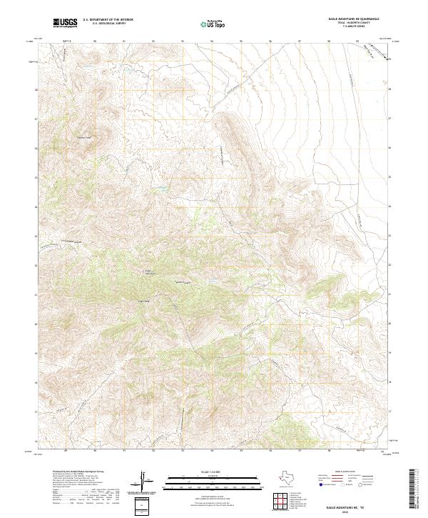 US Topo 7.5-minute map for Eagle Mountains NE TX