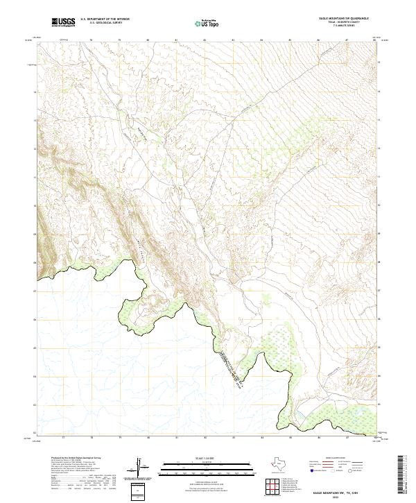 US Topo 7.5-minute map for Eagle Mountains SW TXCHH