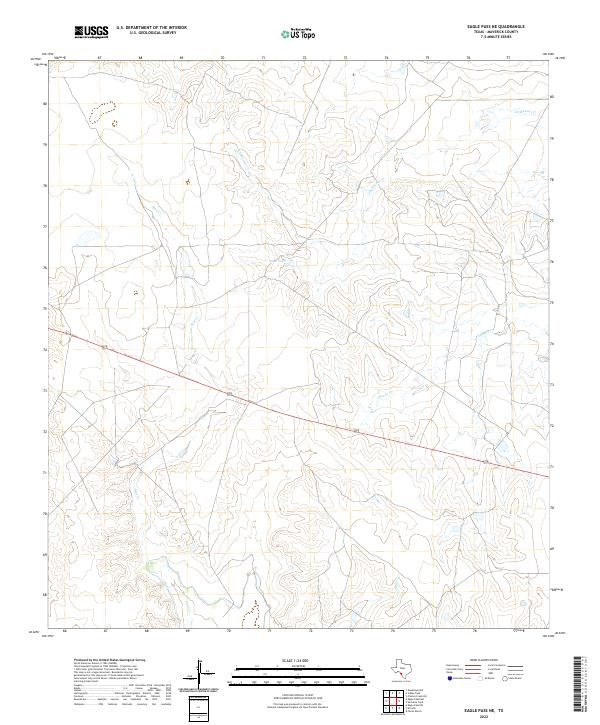US Topo 7.5-minute map for Eagle Pass NE TX