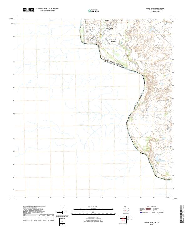 US Topo 7.5-minute map for Eagle Pass SW TXCOA