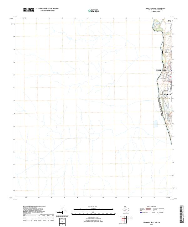 US Topo 7.5-minute map for Eagle Pass West TXCOA