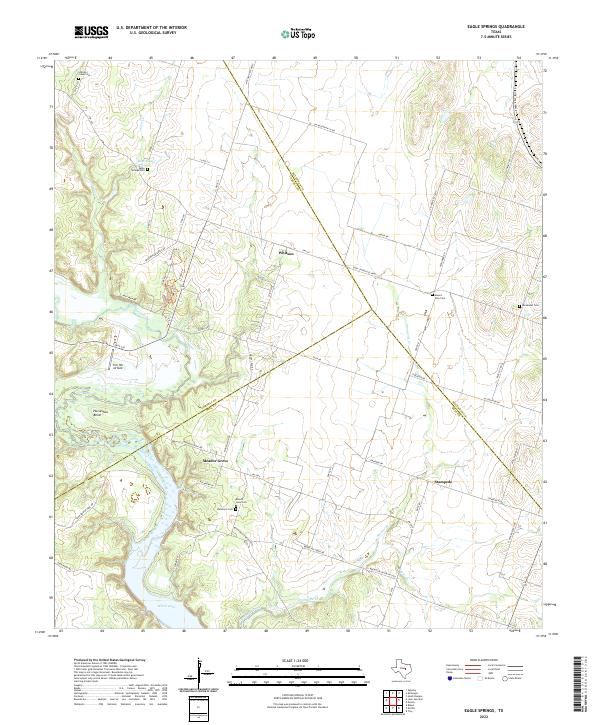 US Topo 7.5-minute map for Eagle Springs TX