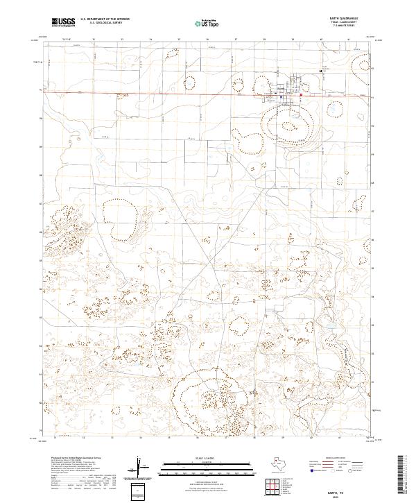 US Topo 7.5-minute map for Earth TX