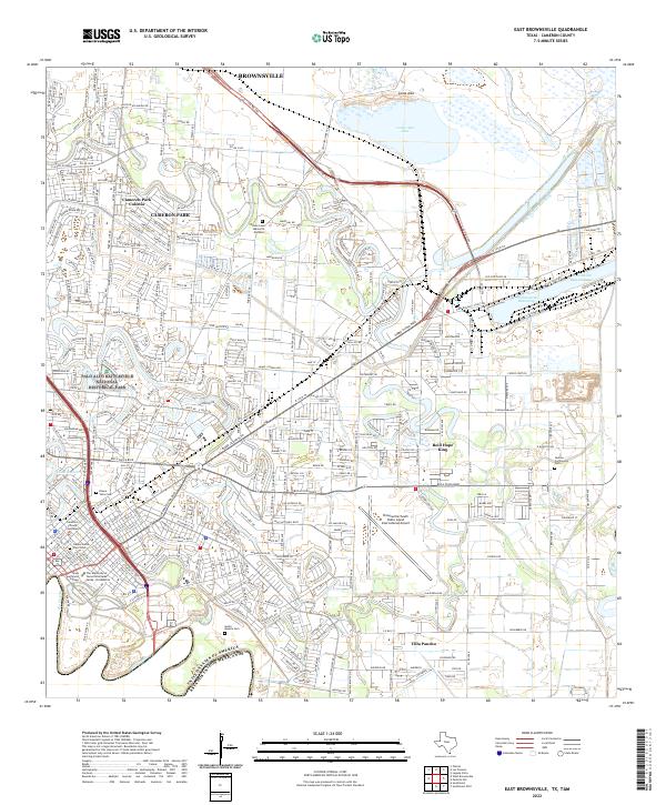 US Topo 7.5-minute map for East Brownsville TXTAM