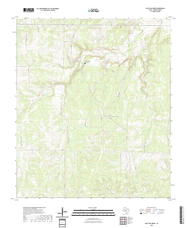 US Topo 7.5-minute map for East Elm Creek TX