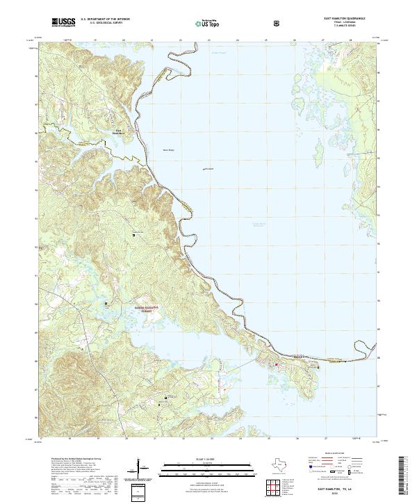 US Topo 7.5-minute map for East Hamilton TXLA