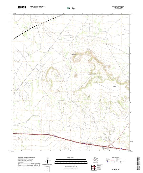 US Topo 7.5-minute map for East Mesa TX