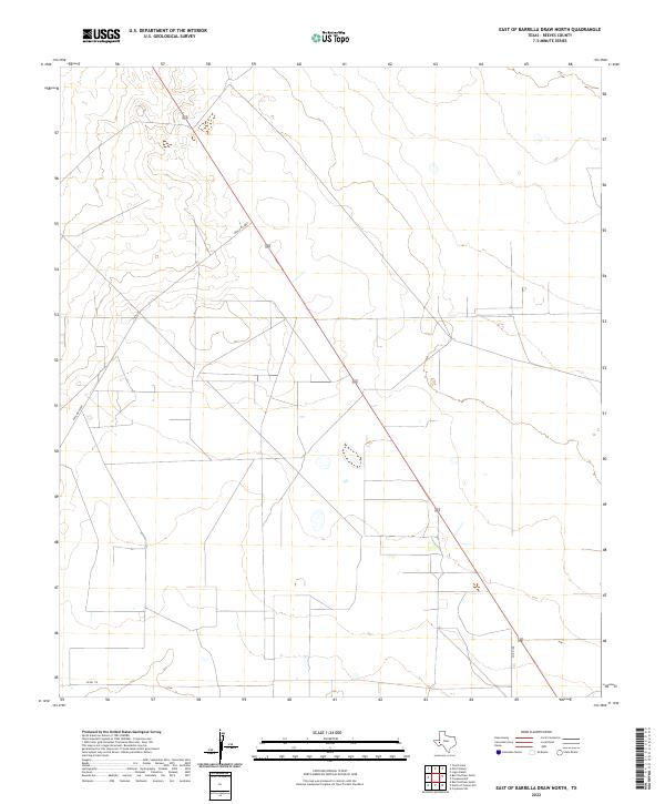 US Topo 7.5-minute map for East of Barrilla Draw North TX