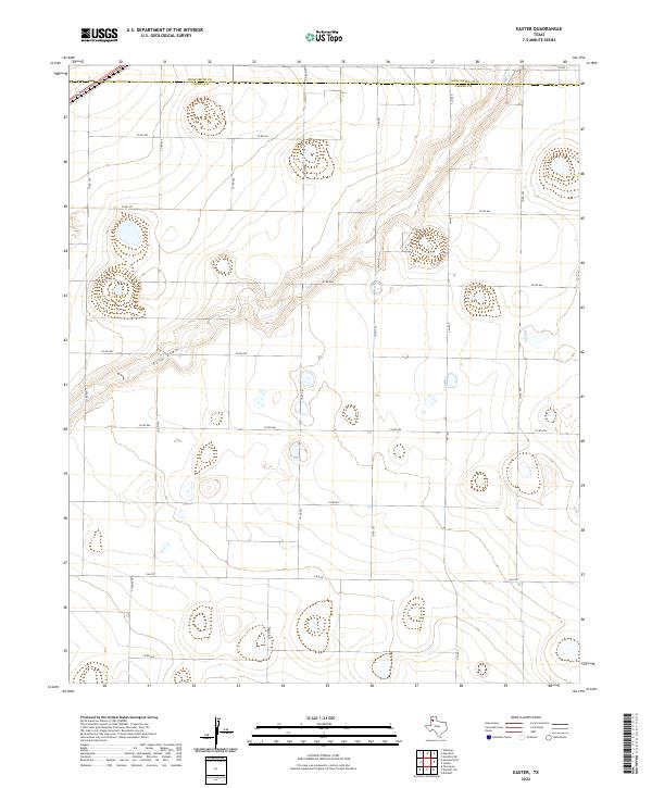 US Topo 7.5-minute map for Easter TX