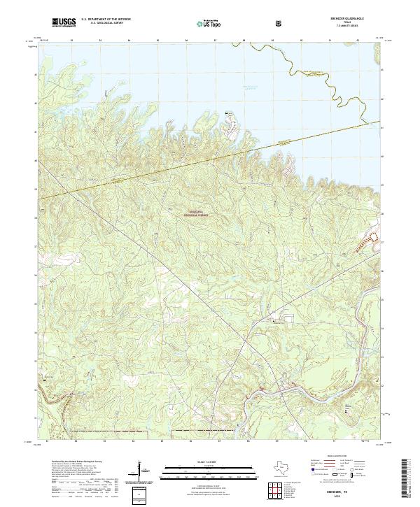US Topo 7.5-minute map for Ebenezer TX