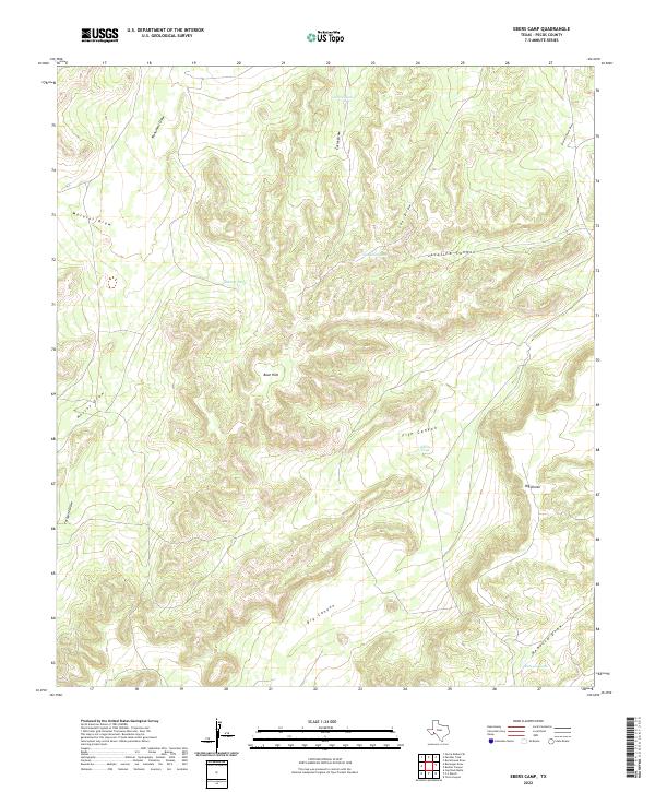 US Topo 7.5-minute map for Ebers Camp TX