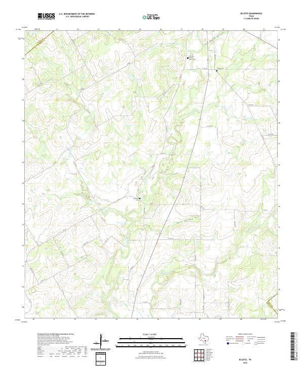 US Topo 7.5-minute map for Ecleto TX