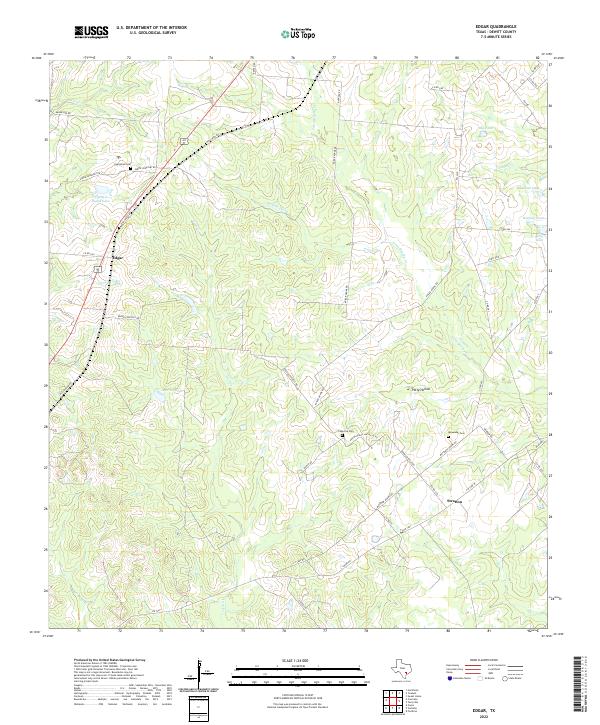 US Topo 7.5-minute map for Edgar TX