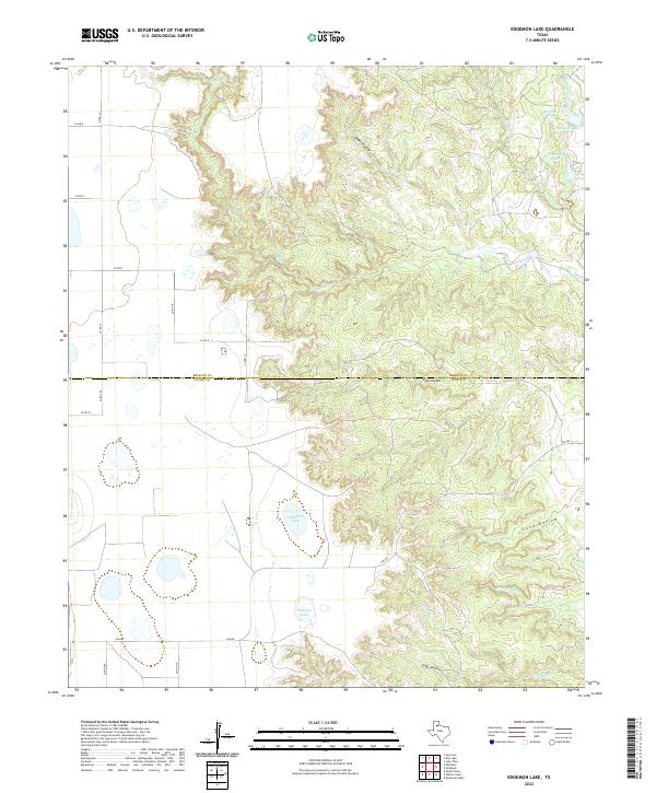 US Topo 7.5-minute map for Edgemon Lake TX