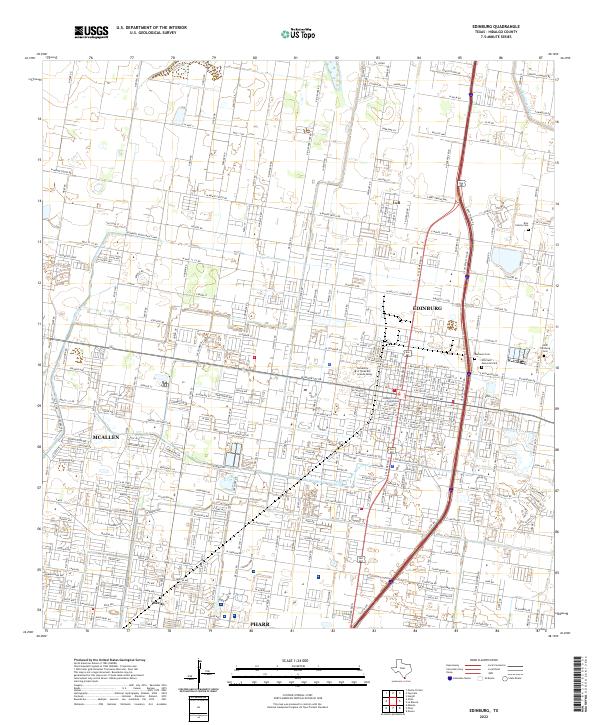 US Topo 7.5-minute map for Edinburg TX