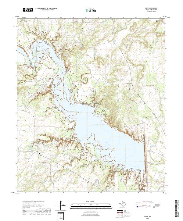 US Topo 7.5-minute map for Edith TX