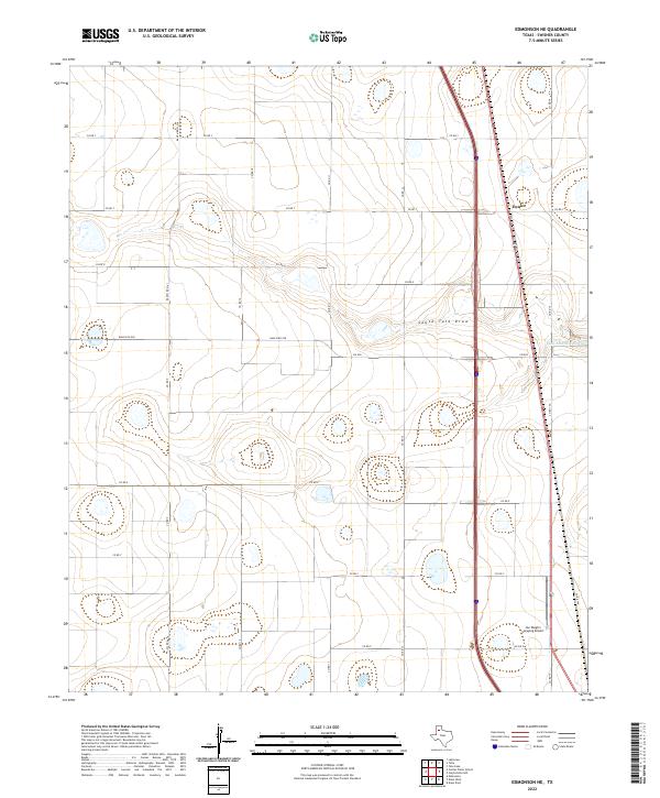 US Topo 7.5-minute map for Edmonson NE TX