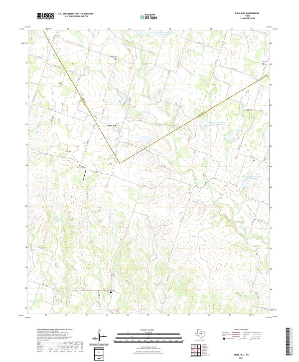 US Topo 7.5-minute map for Edna Hill TX