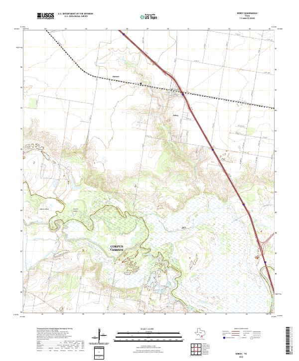 US Topo 7.5-minute map for Edroy TX