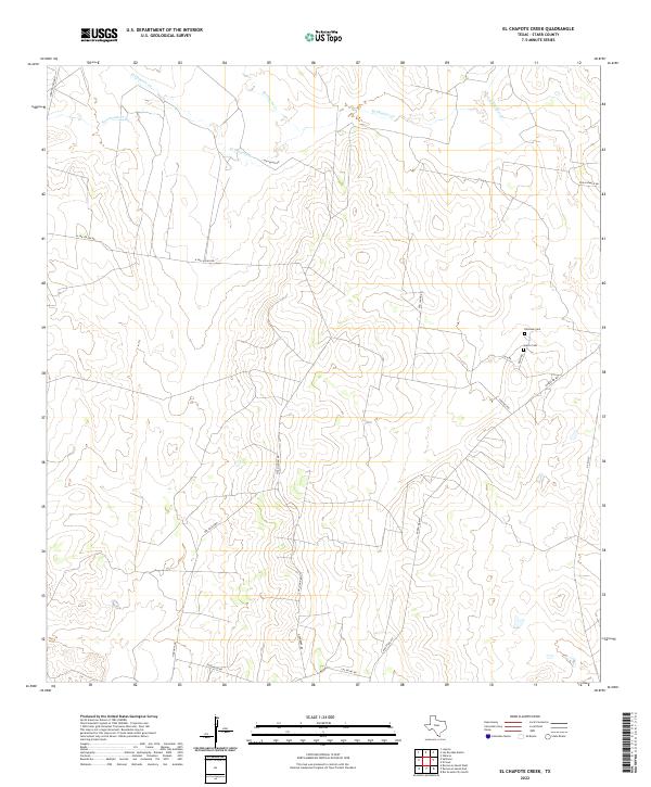 US Topo 7.5-minute map for El Chapote Creek TX