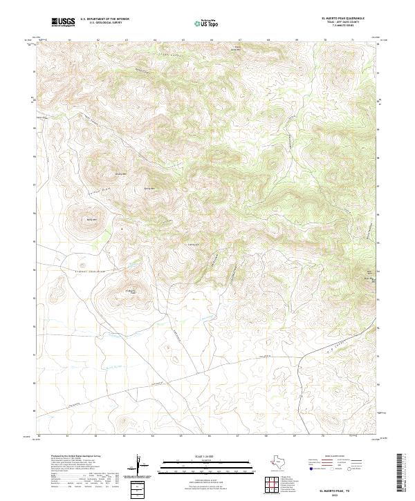 US Topo 7.5-minute map for El Muerto Peak TX