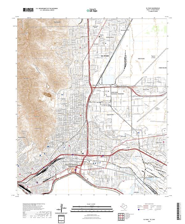 US Topo 7.5-minute map for El Paso TXCHH