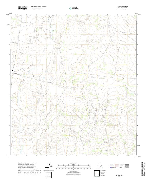 US Topo 7.5-minute map for El Sauz TX