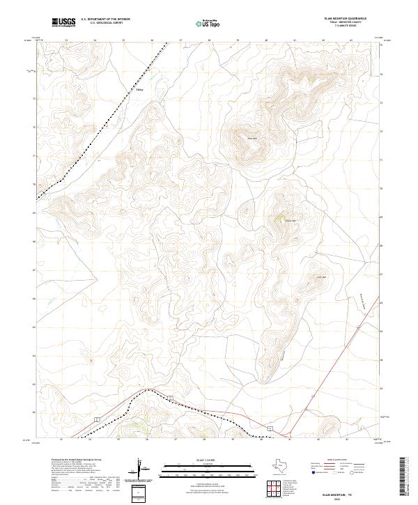 US Topo 7.5-minute map for Elam Mountain TX