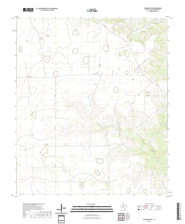 US Topo 7.5-minute map for Eldorado NW TX