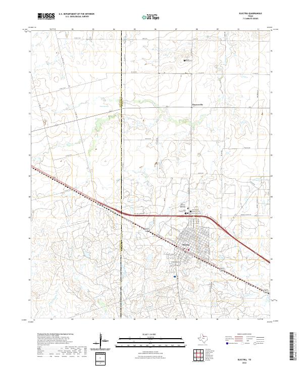US Topo 7.5-minute map for Electra TX
