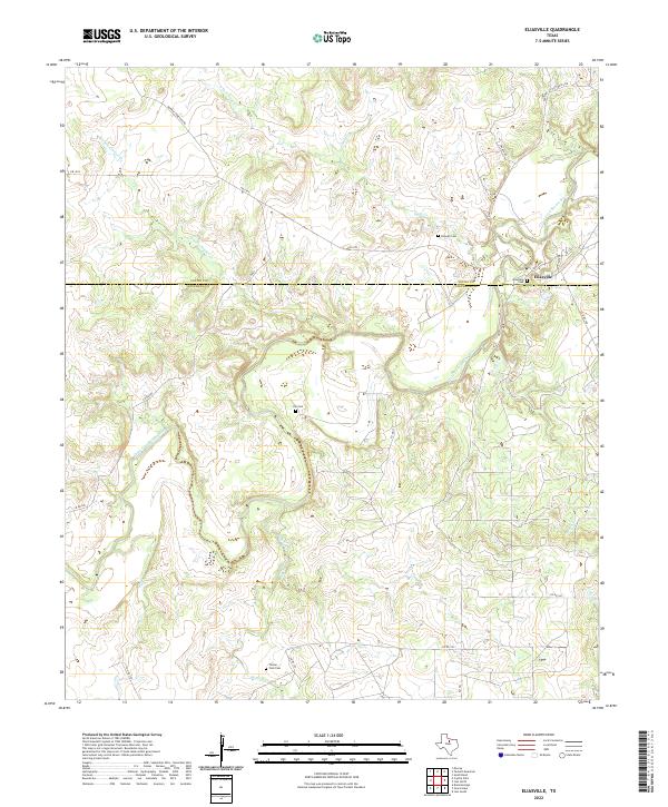 US Topo 7.5-minute map for Eliasville TX