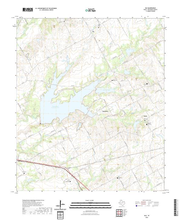 US Topo 7.5-minute map for Elk TX