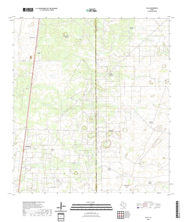 US Topo 7.5-minute map for Ella TX