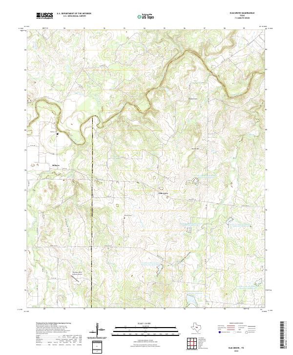 US Topo 7.5-minute map for Elm Grove TX